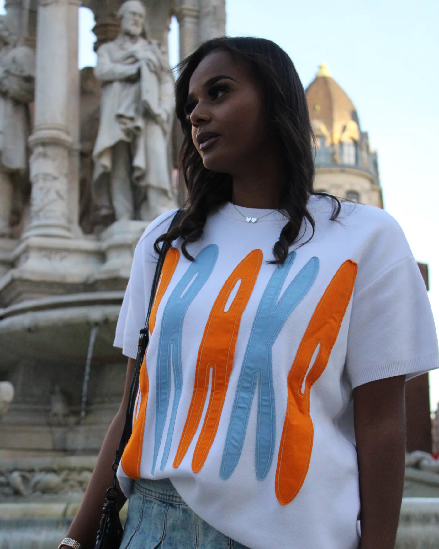 View 3 of Wordmark Knit Tee